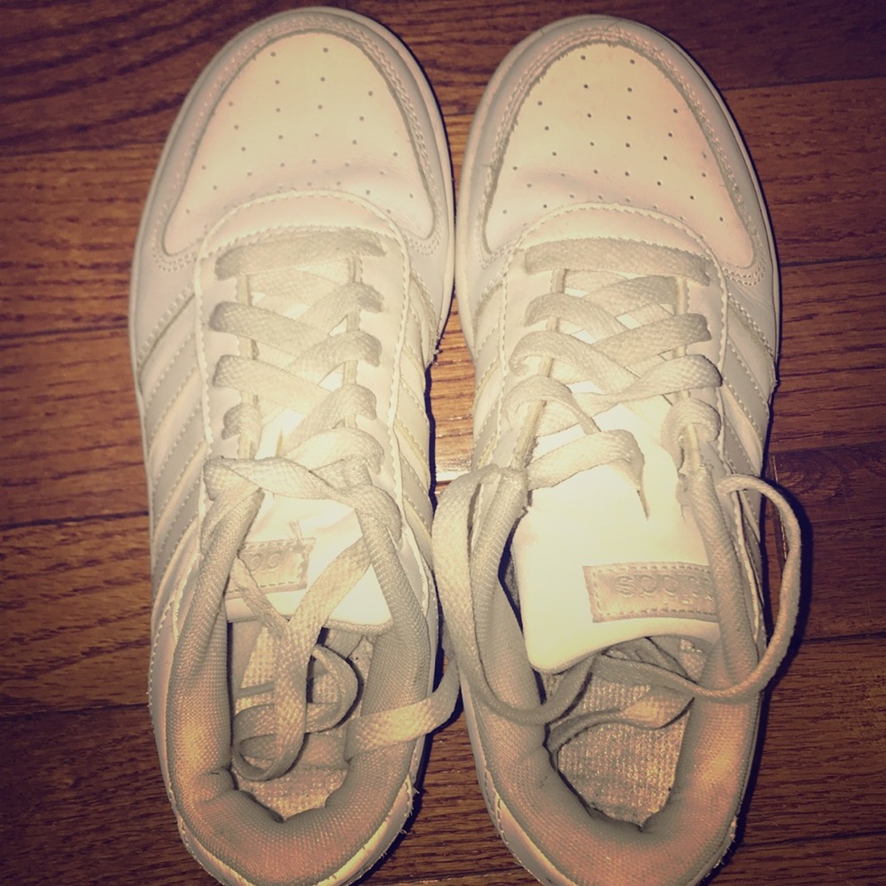 All White Kids adidas sneakers